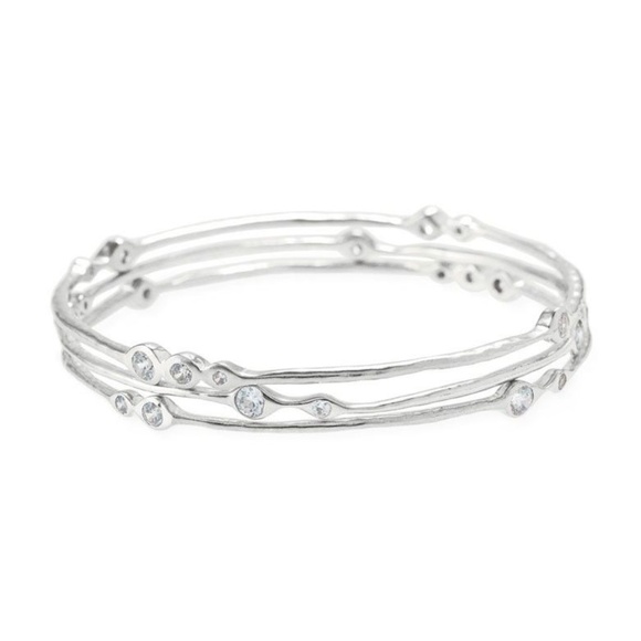 Stella & Dot Jewelry - :: S&D [3] SILVER Sparkle Devi Bangle Bracelets